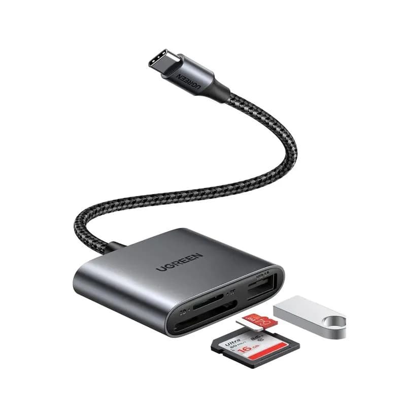 Đầu đọc thẻ nhớ Ugreen 80798 | USB Type-C cho thẻ SD và Micro SD