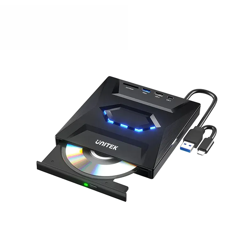 Ổ đĩa quang cắm ngoài 5 trong 1 có HUB USB, đọc thẻ SD UNITEK T1037A